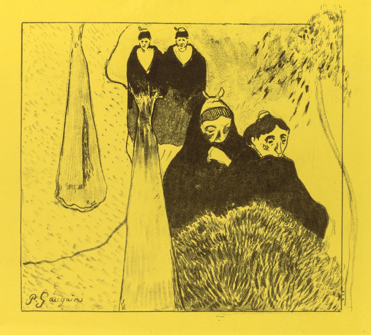 Volpini Suite: Old Women of Arles Les Vieilles Filles [Arles], 1889. av Paul Gauguin