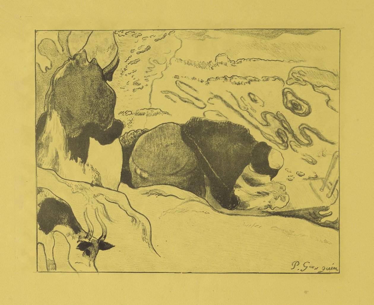 Tvättkvinnor, 1889 av Paul Gauguin