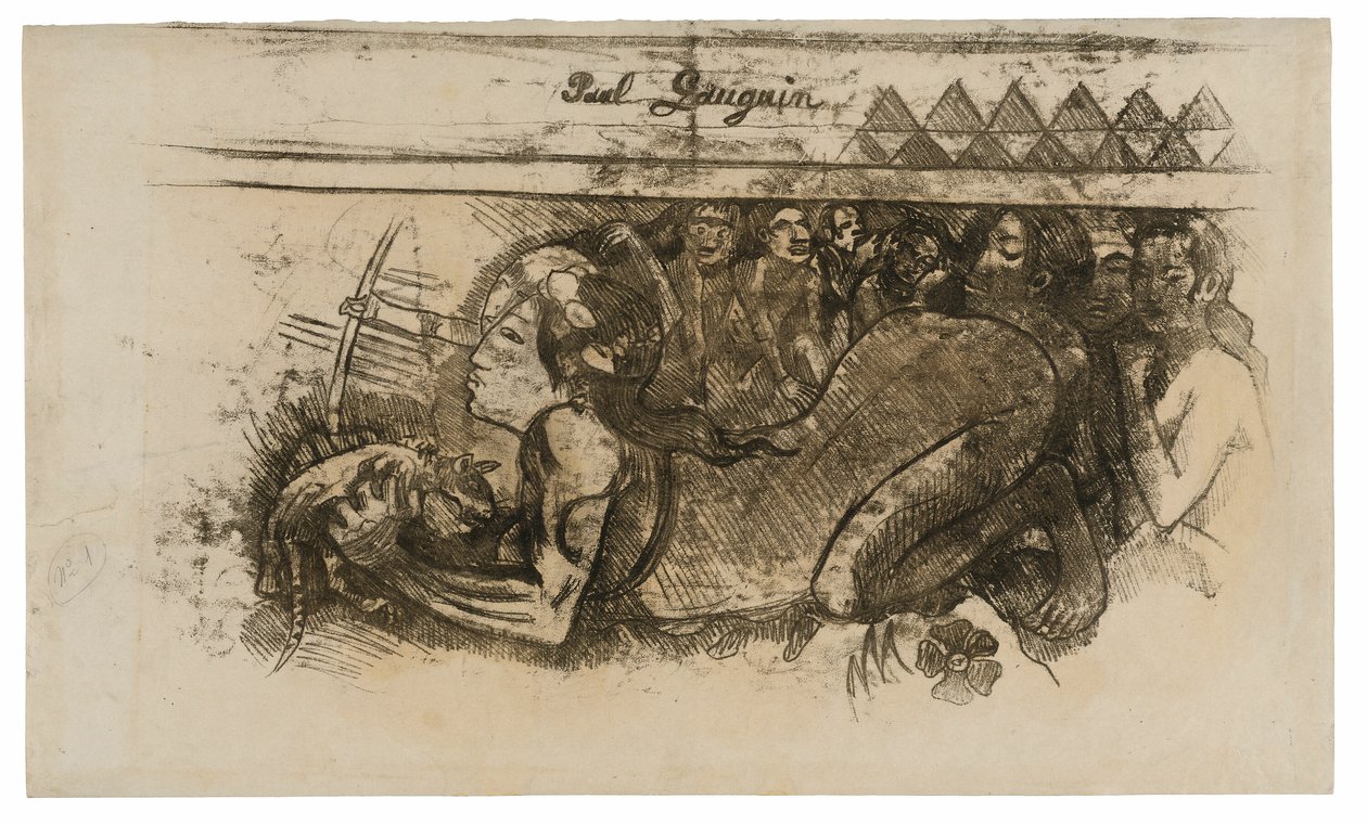 Kvinna med en katt av Paul Gauguin