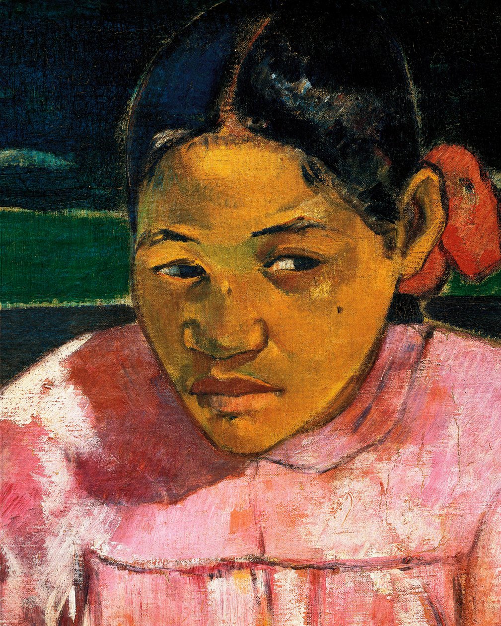 "Kvinnor från Tahiti" eller "På stranden" (detaljer) av Paul Gauguin