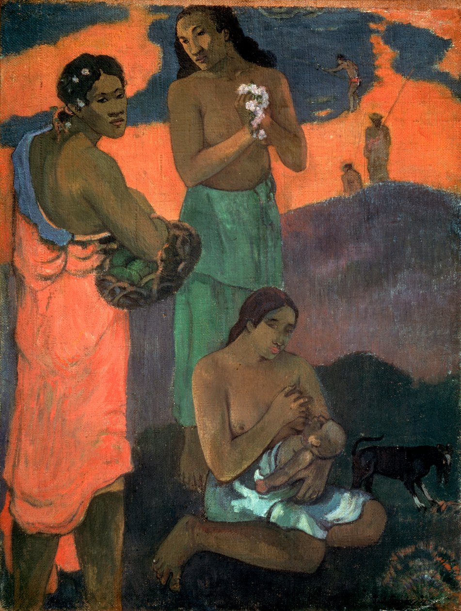 Kvinnor vid havet Moderskapet, 1899 av Paul Gauguin