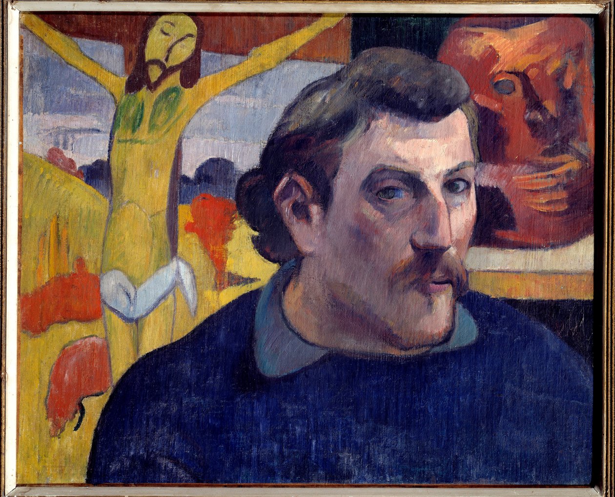 Gula Kristus självporträtt. Målning av Paul Gauguin (1848-1903) av Paul Gauguin