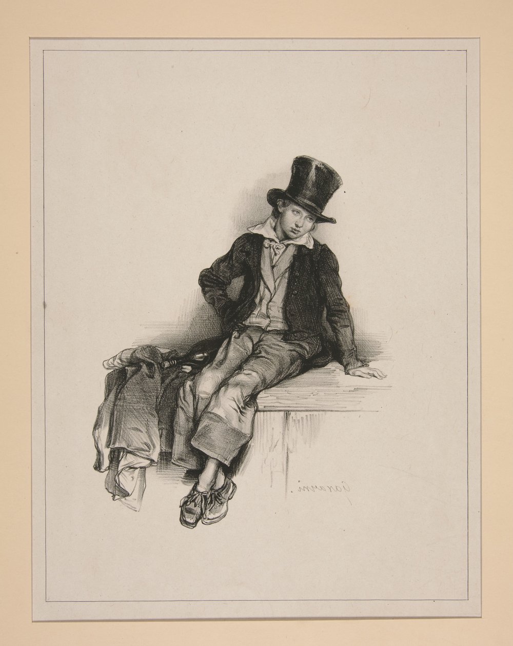 (BARNSTUDIE.) av Paul Gavarni