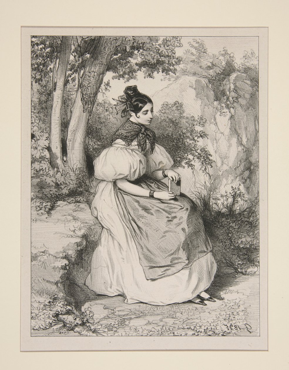 (MEDITATION.) av Paul Gavarni