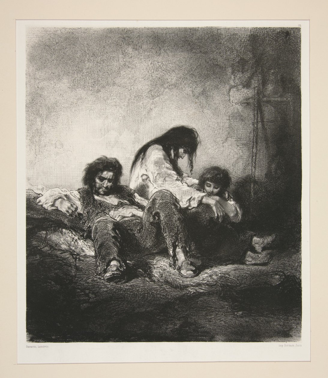 (En fattig familj.) av Paul Gavarni