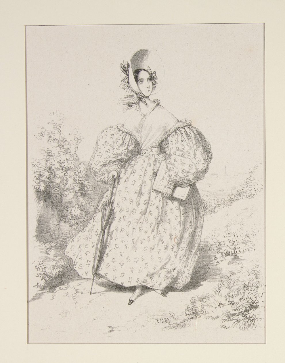 På landet. Huillet 1835. Klänning av jaconas,... av Paul Gavarni