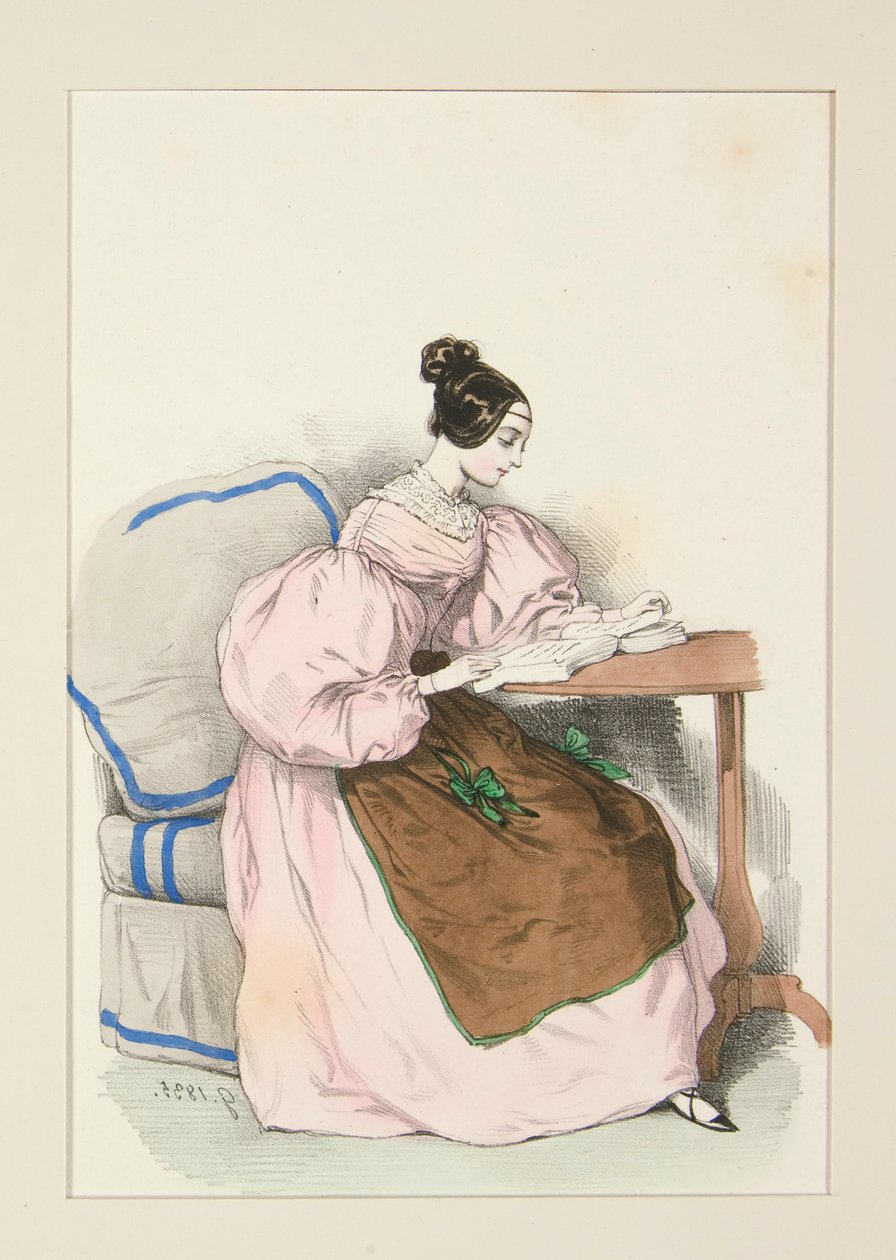 HEMMA (september 1835) Cambric klänning d av Paul Gavarni