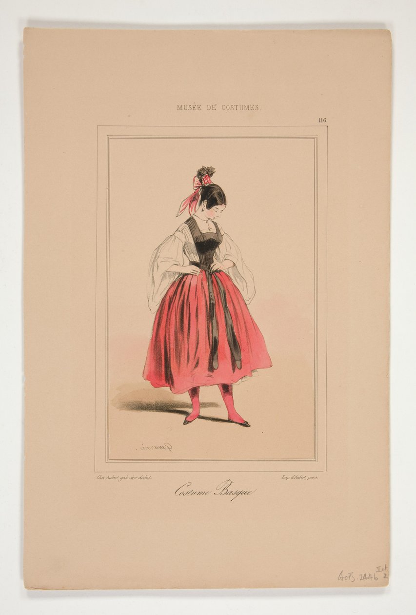 Baskische Tracht av Paul Gavarni