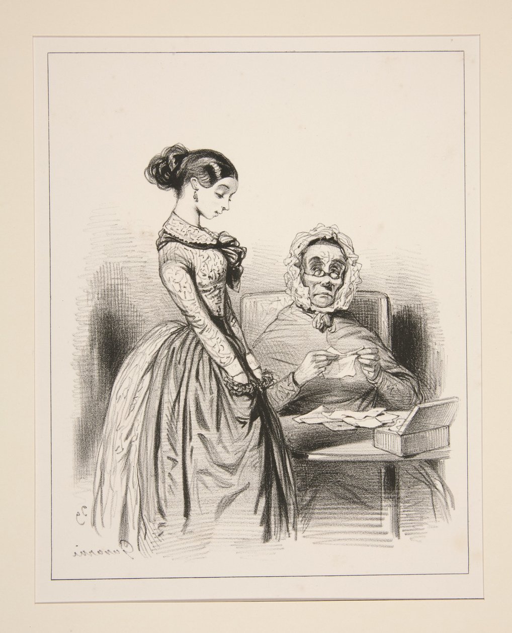 Meddelande om styckena. av Paul Gavarni