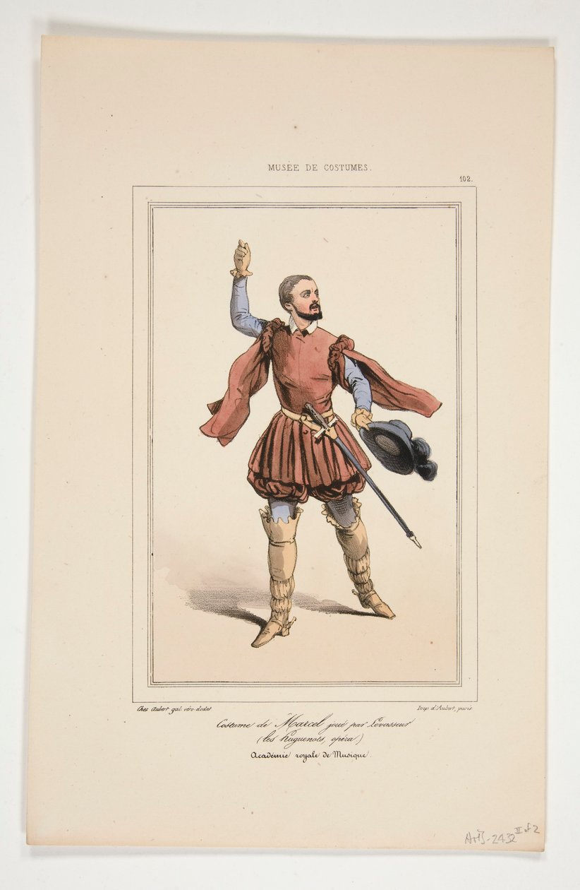 Marcels kostym, spelad av Levasseur. av Paul Gavarni