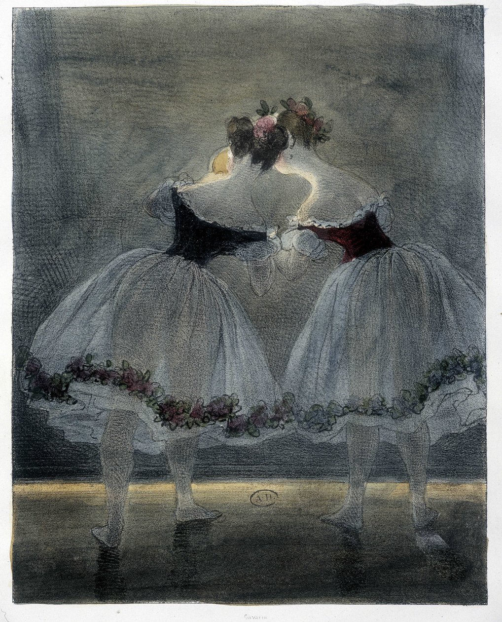 Dansare från Gavarni - 1800-talet av Paul Gavarni