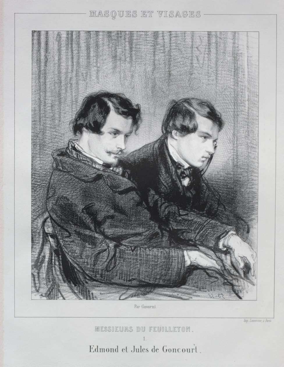 Edmond och Jules de Goncourt av Paul Gavarni