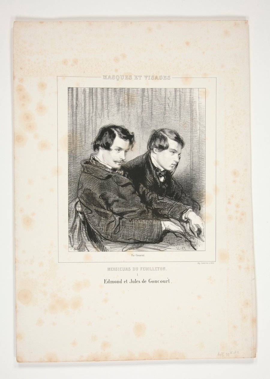 Edmond och Jules de Goncourt av Paul Gavarni