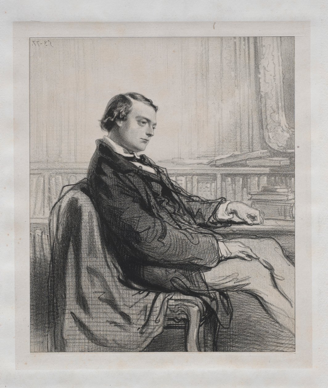Pressens herrar: Théodore de Banville, 1853. av Paul Gavarni