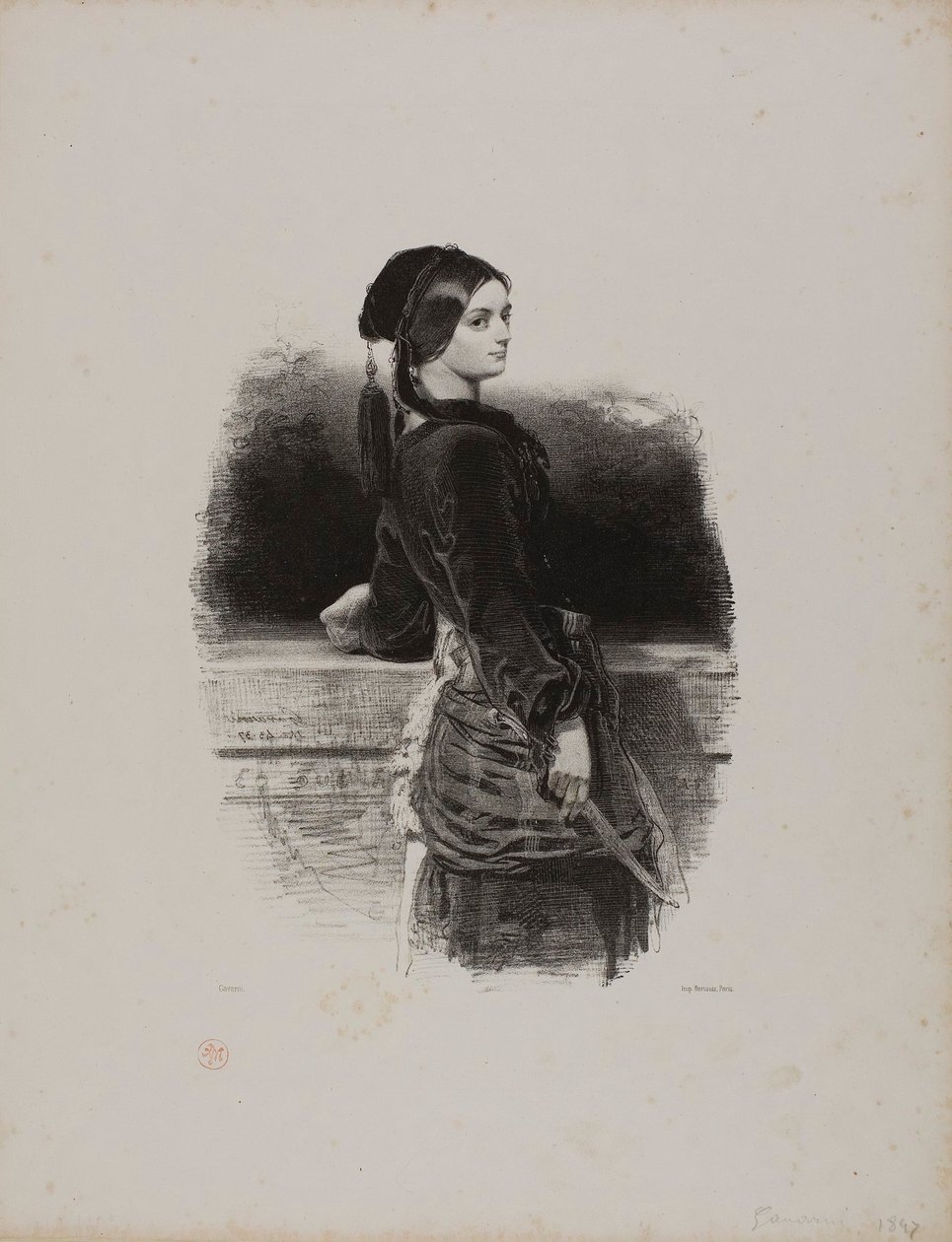 Gulnare (Ms Waldor) av Paul Gavarni