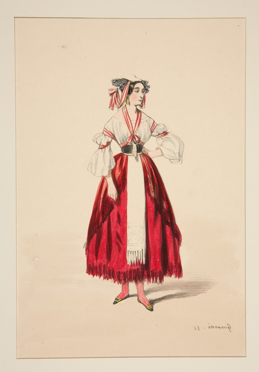 ITALIENISCHE. Wollkleid,... av Paul Gavarni