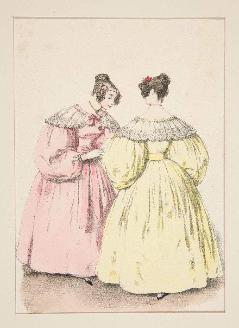 JANUARI 1836. – Klänning i gasväv i prinsessstil,... av Paul Gavarni