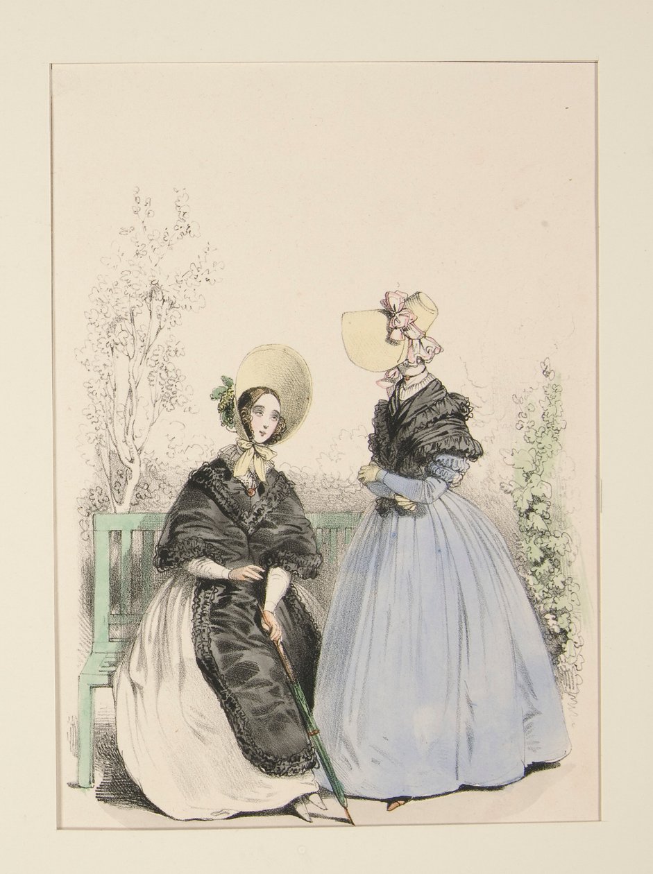 JULI 1837. Stråhattar. av Paul Gavarni