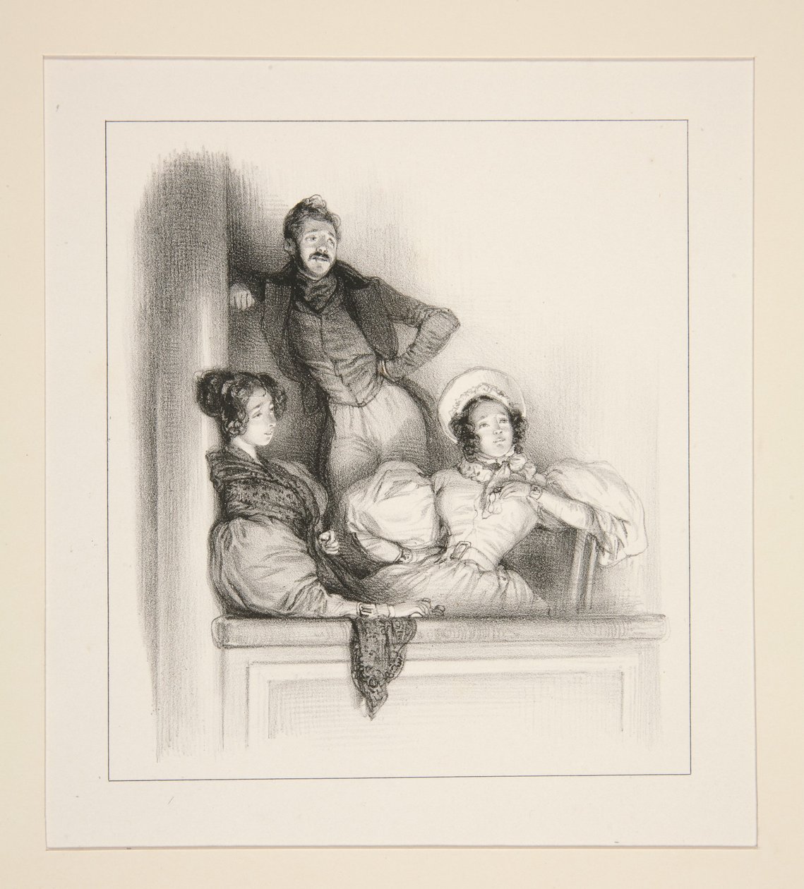 La Loge Des Bouffes. av Paul Gavarni