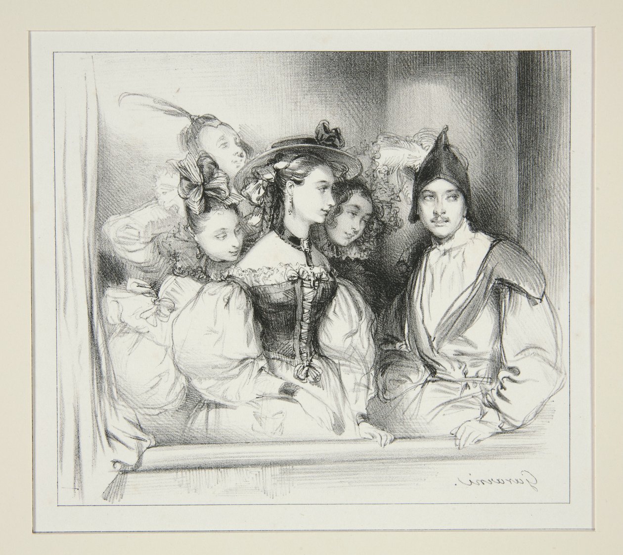 La Loge Du Bal. av Paul Gavarni