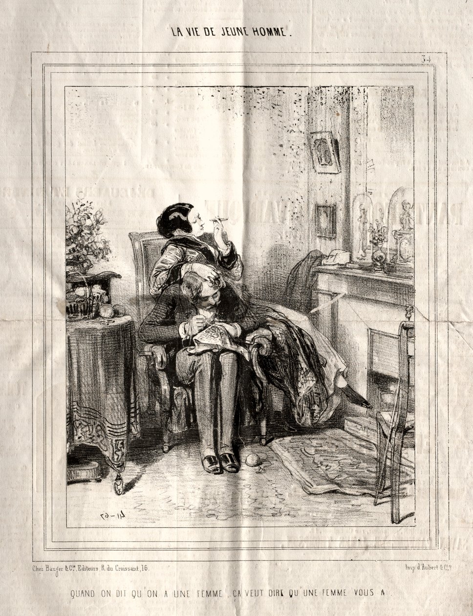 En ung mans liv, 1842. av Paul Gavarni