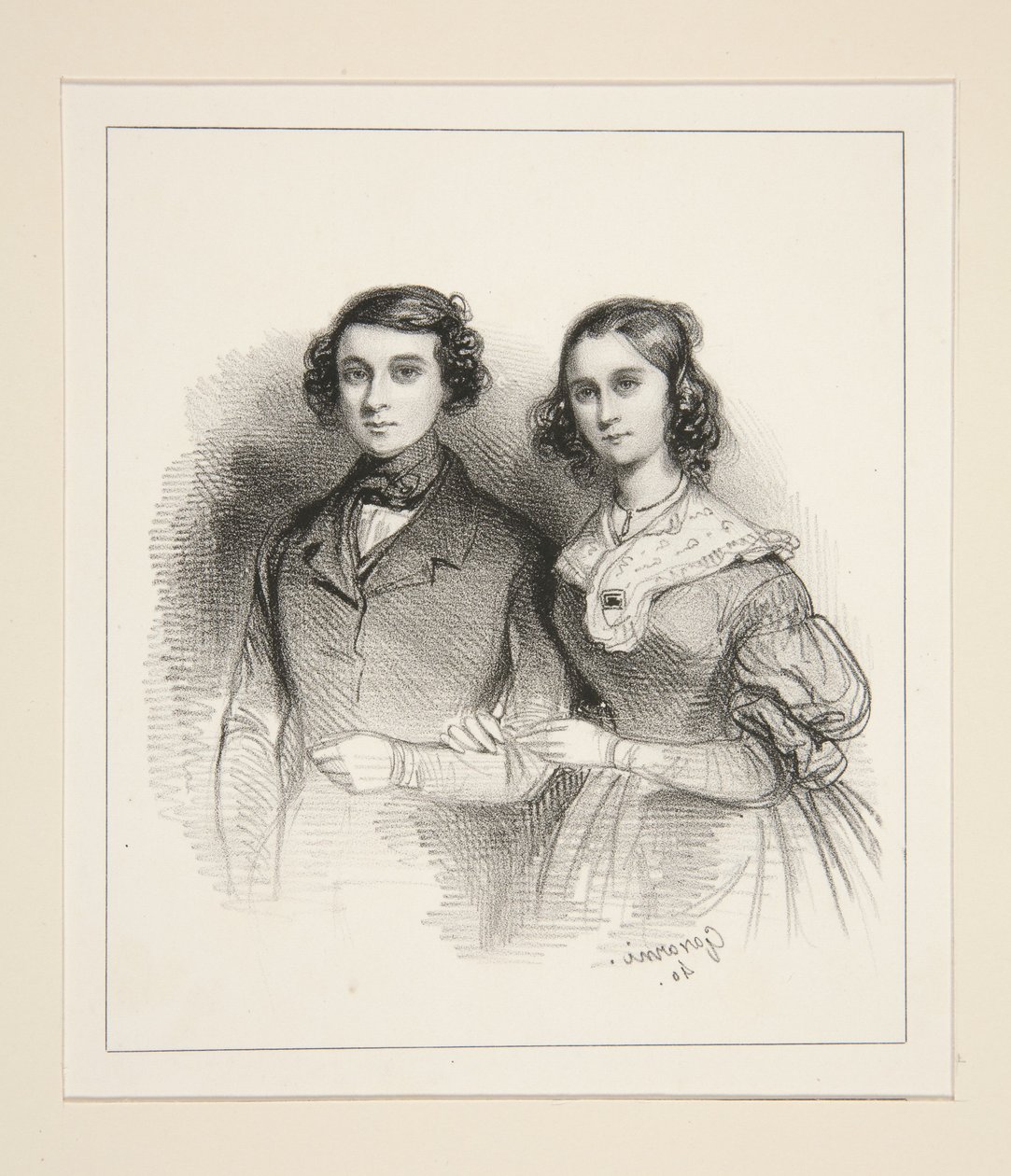 Herr och fru Emile Taigny av Paul Gavarni