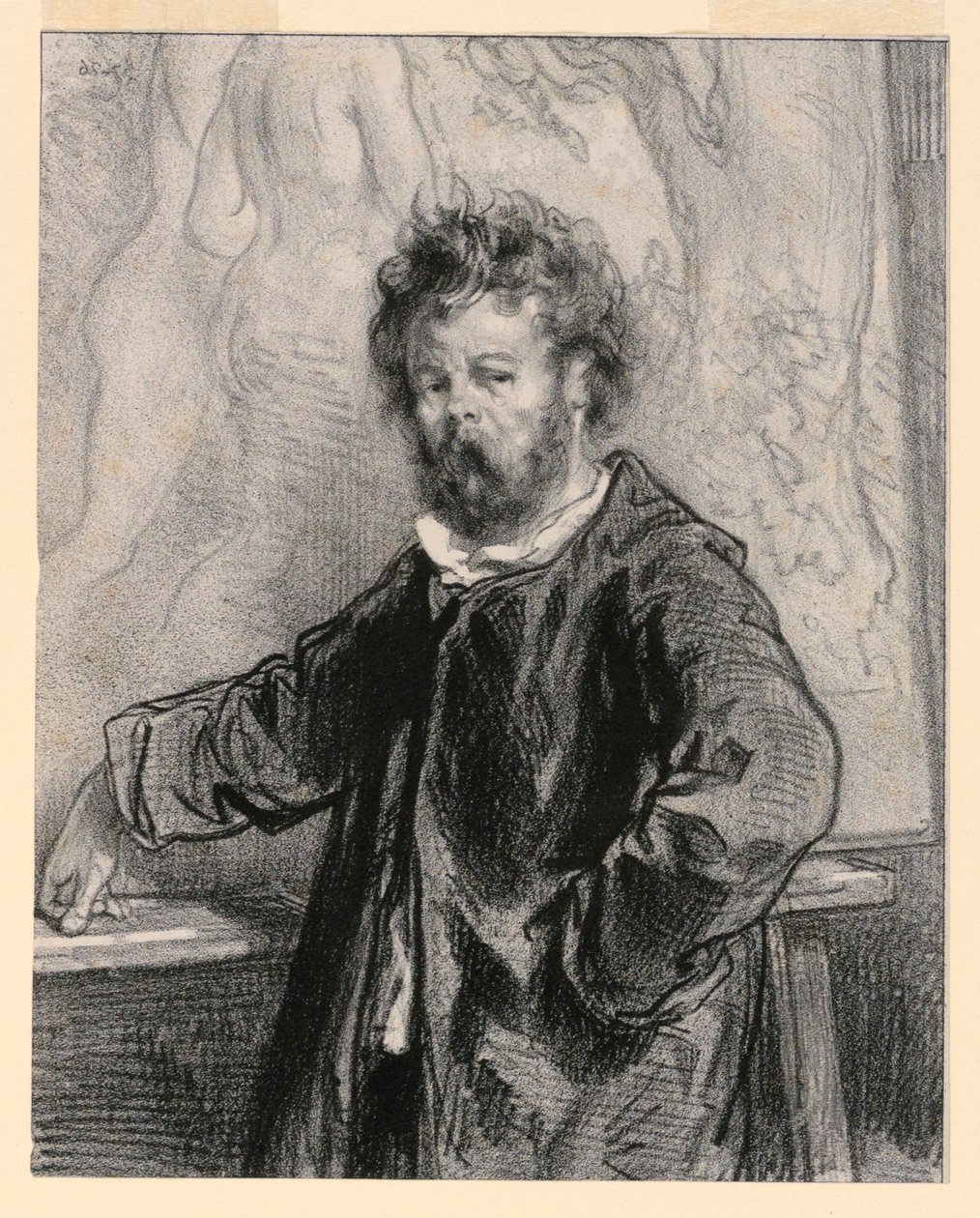 Ma toile est chere, bourgeois (Denna duk är dyr, medborgare), tallrik XV från Par-ci, par-la av Paul Gavarni