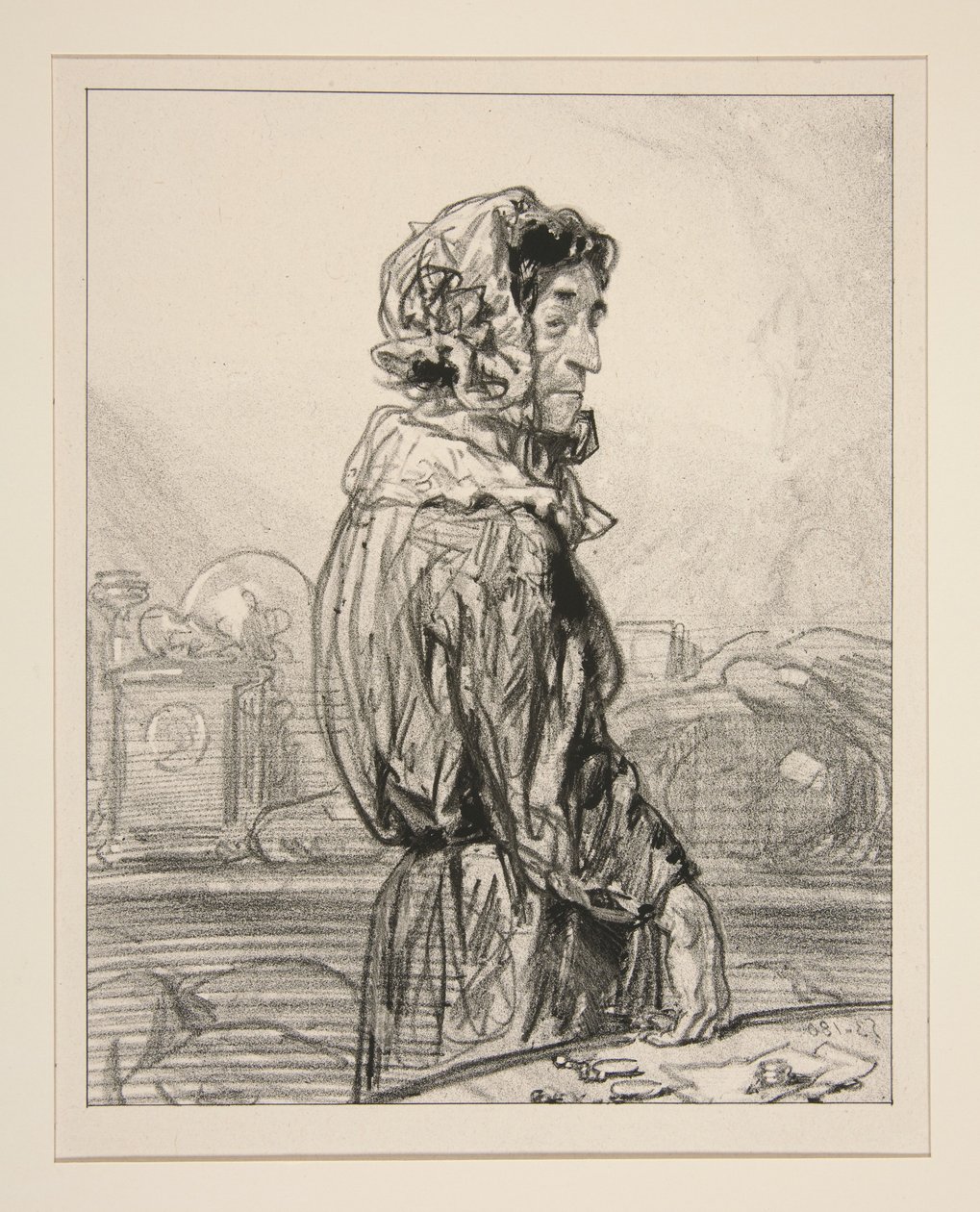 ”Madame Abraham.” av Paul Gavarni