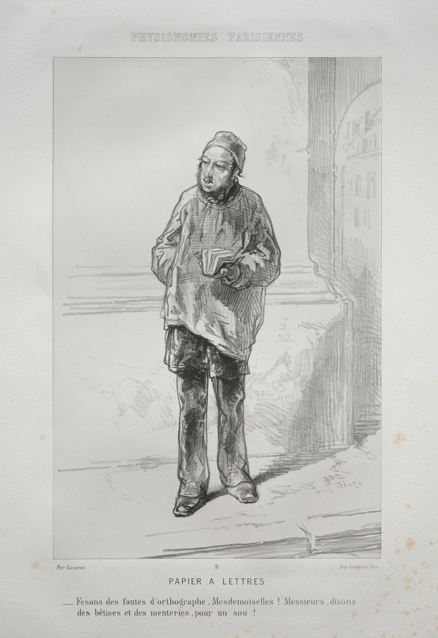 Brevpapper. av Paul Gavarni