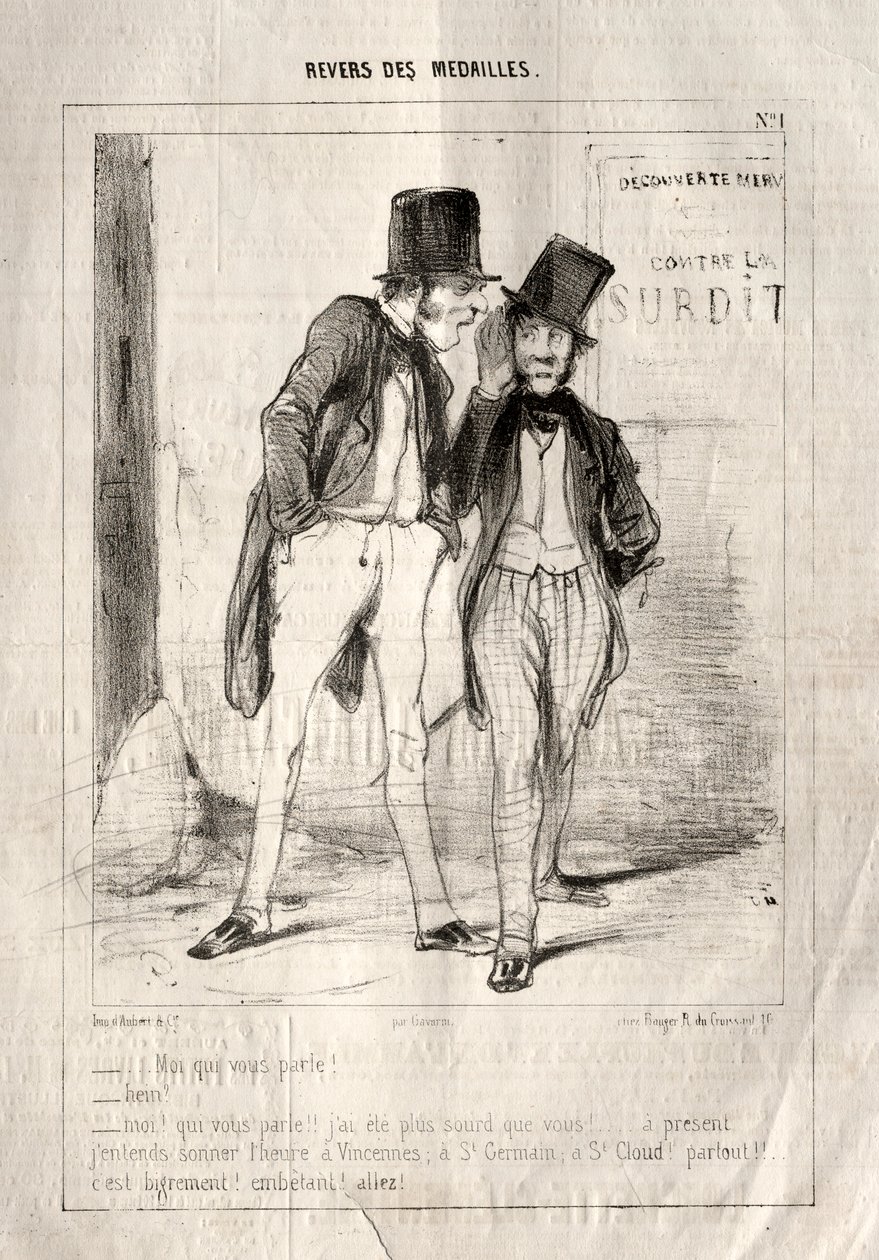 Medaljers baksida, 1842. av Paul Gavarni