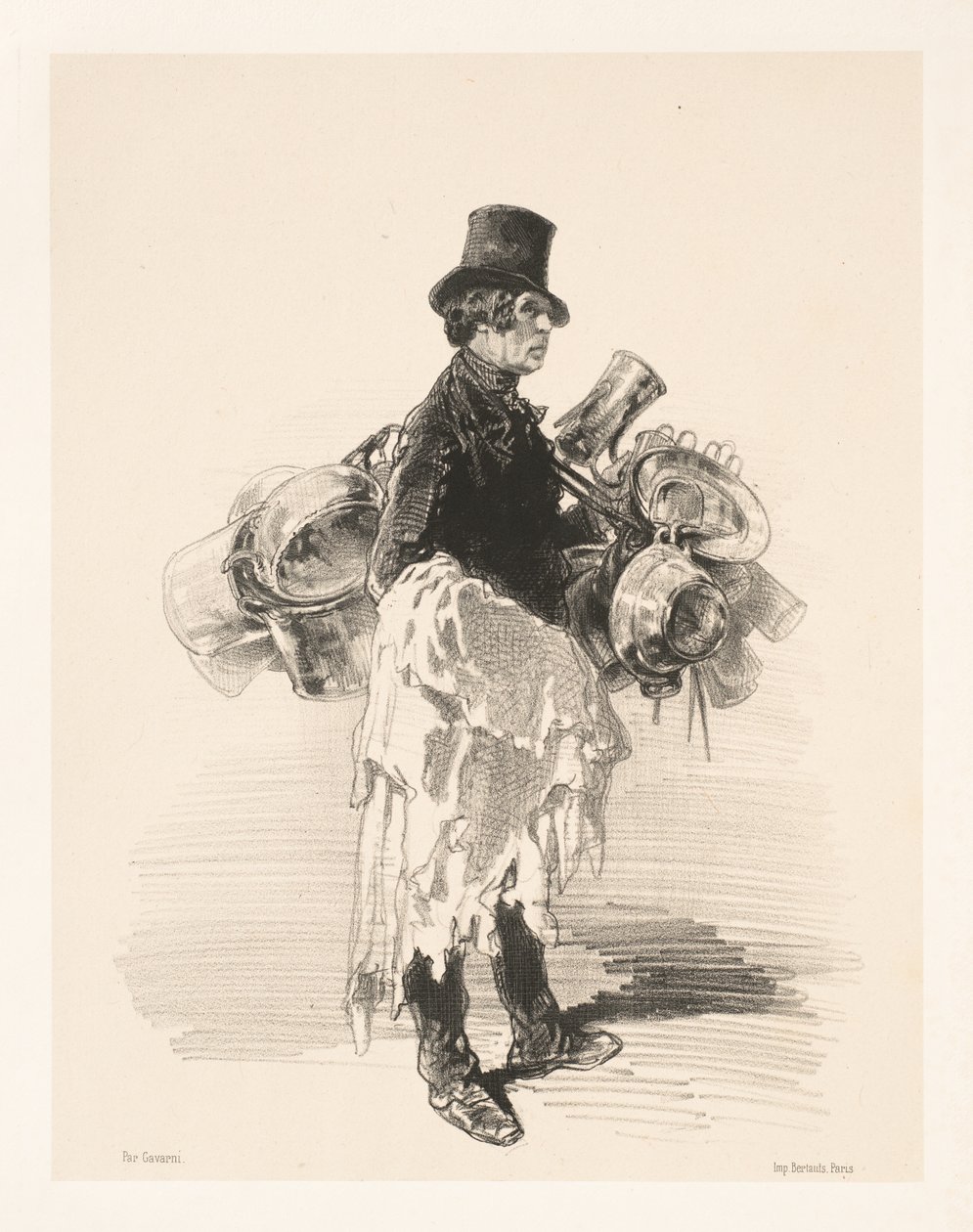Kastrullförsäljare (Marchand de casseroles) av Paul Gavarni