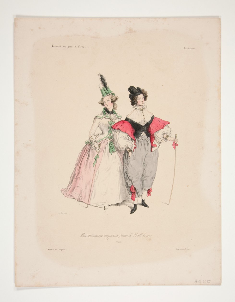 Originella utstyrslar för balerna 1834. Nr 2 och 3. av Paul Gavarni