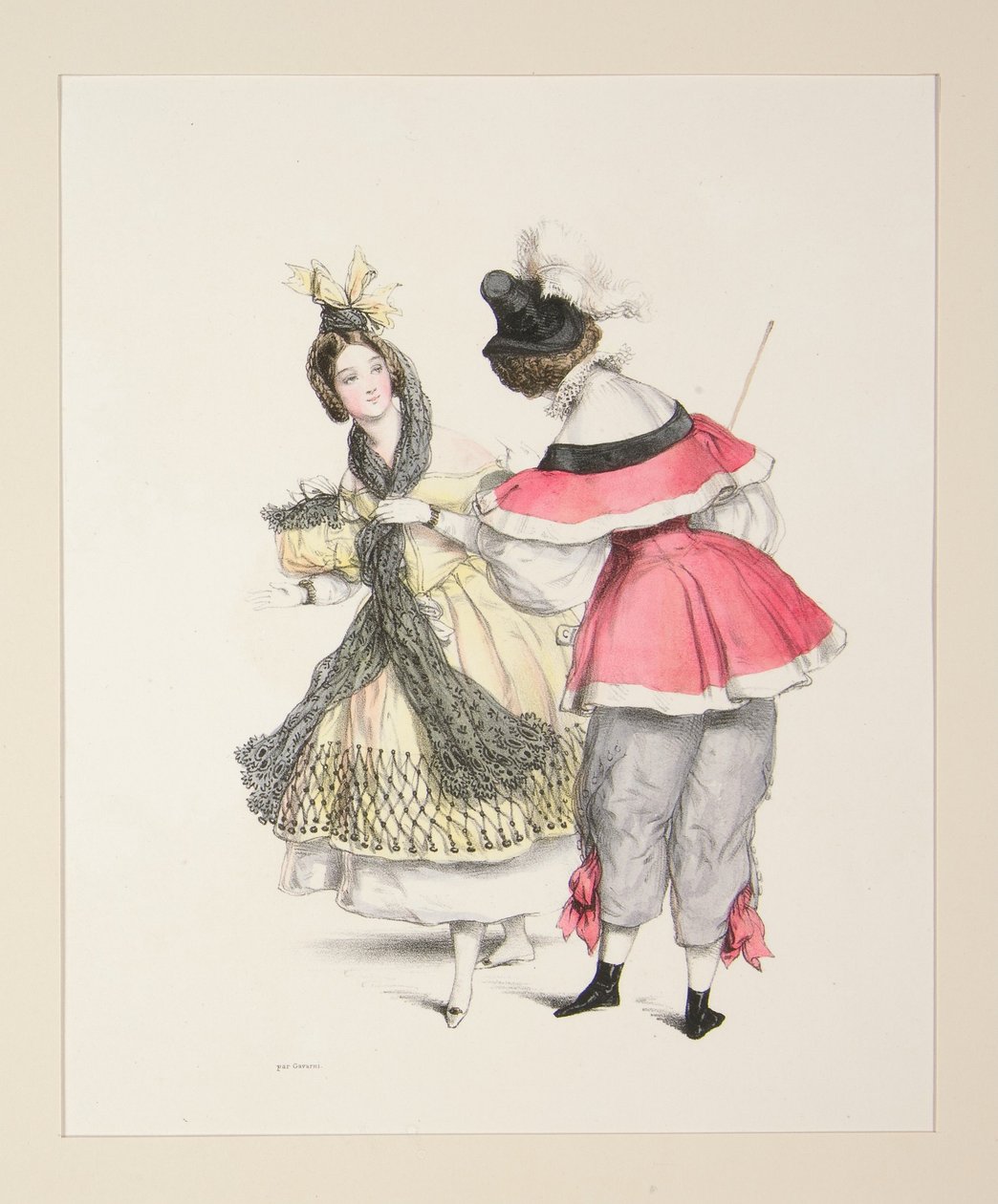ORIGINELLA UTKLÄDNADER för balerna 1834. Nr 3 och 4. av Paul Gavarni