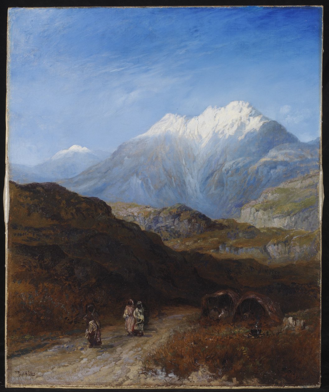De snöklädda Atlasbergen i Grand Kabylie, Algeriet av Paul H. Ellis