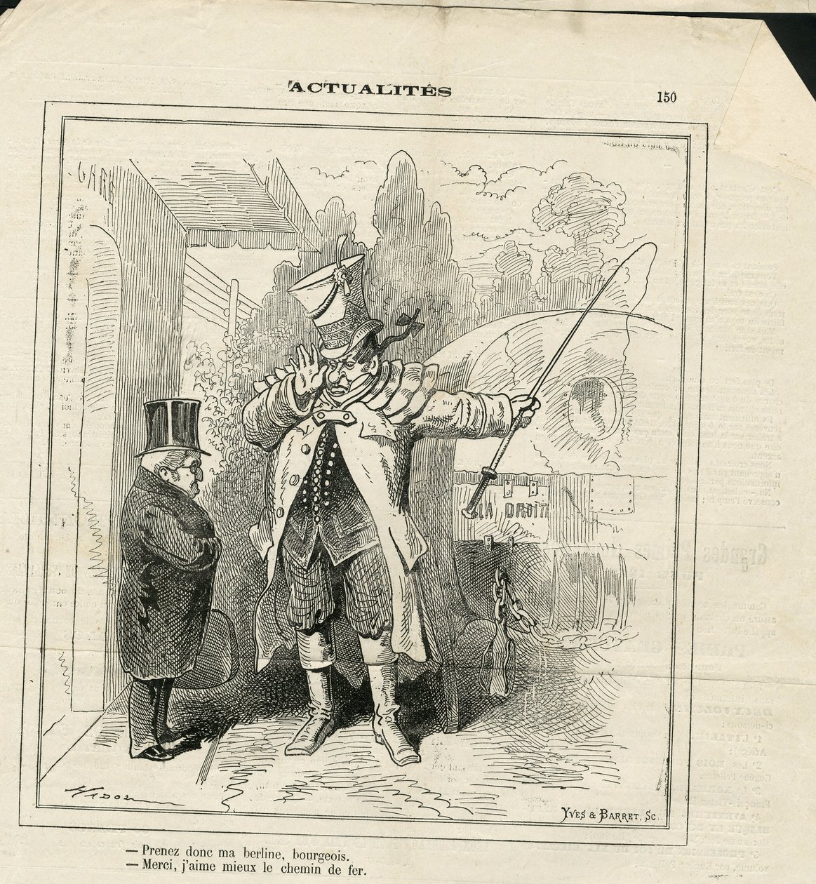 Illustration av Hadol (1835-1875) i Le Charivari av Paul Hadol
