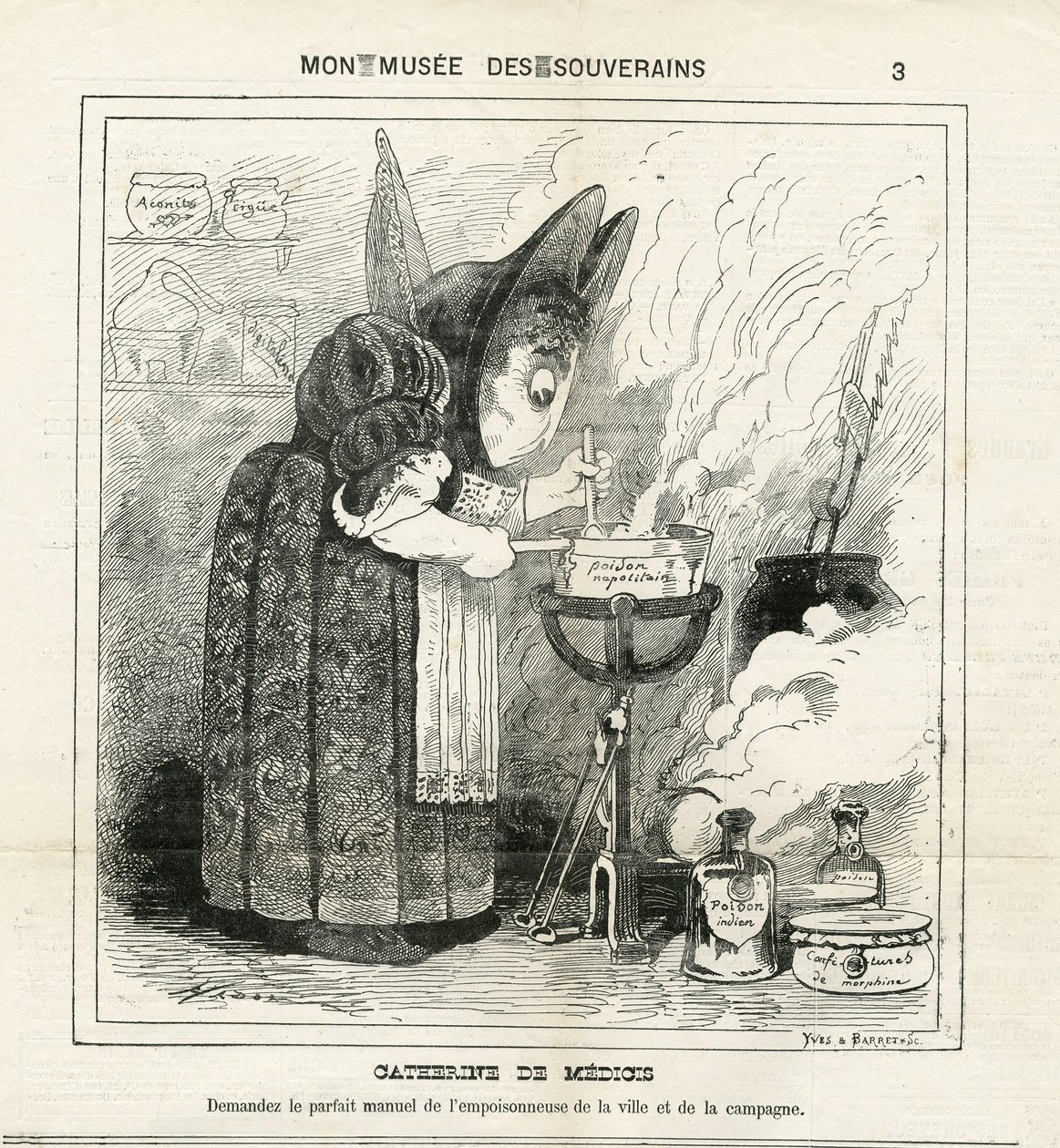 Illustration av Hadol (1835-1875) i The Charivari av Paul Hadol