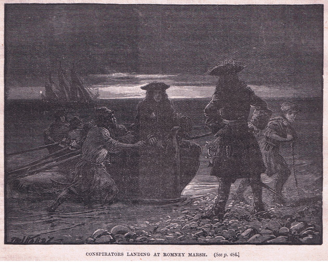Konspiratörer landar vid Romney Marsh 1696 e.Kr av Paul Hardy