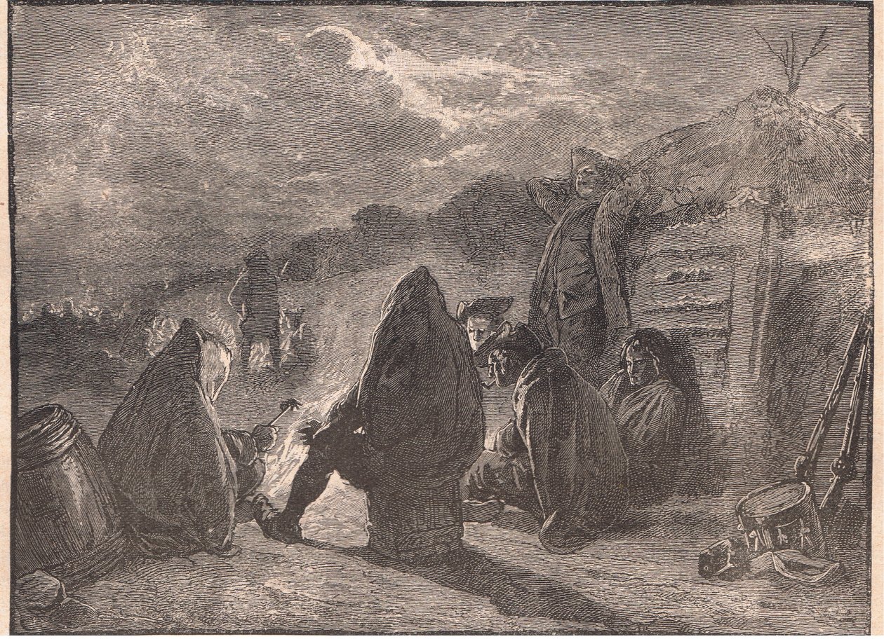 Washington vid Valley Forge vid lägerelden av Paul Hardy