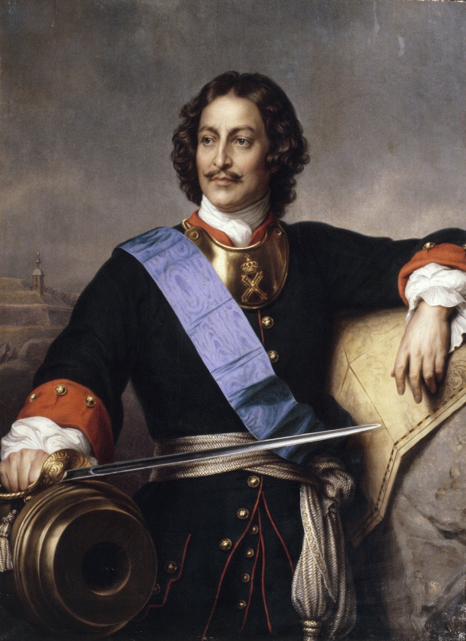 Porträtt av kejsar Peter I den store 1672-1725 av Paul Delaroche