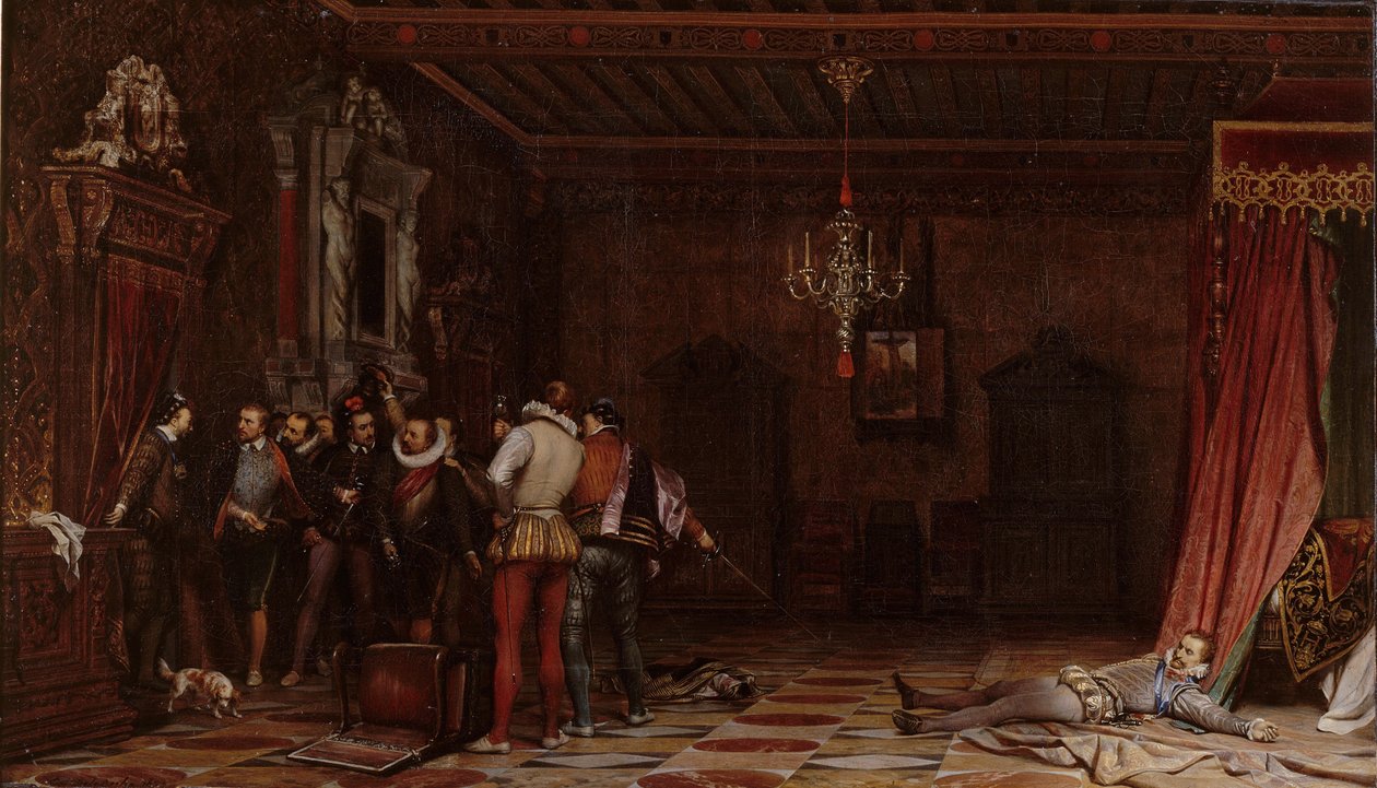 Mordet på hertigen av Guise på slottet Blois 1588, 1834 av Paul Delaroche