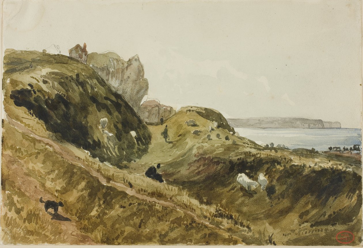 Klipporna vid Dieppe av Paul Huet