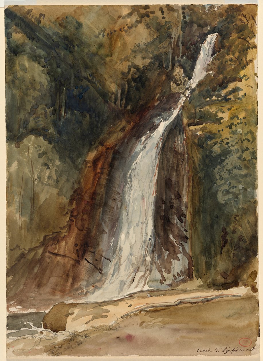 Vattenfallet vid Lydford Gorge, Devon av Paul Huet