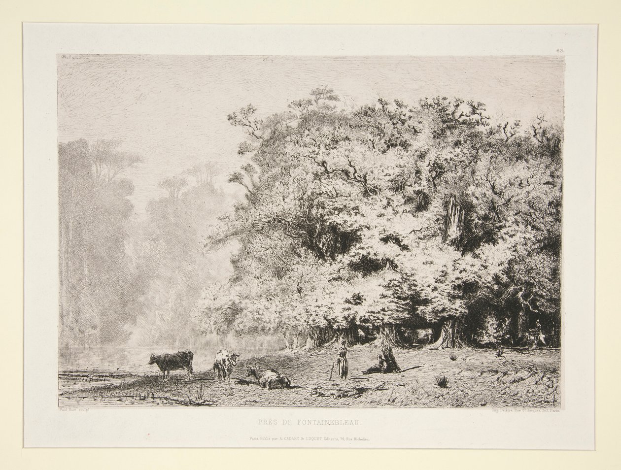 Skog nära Fontainebleau av Paul Huet