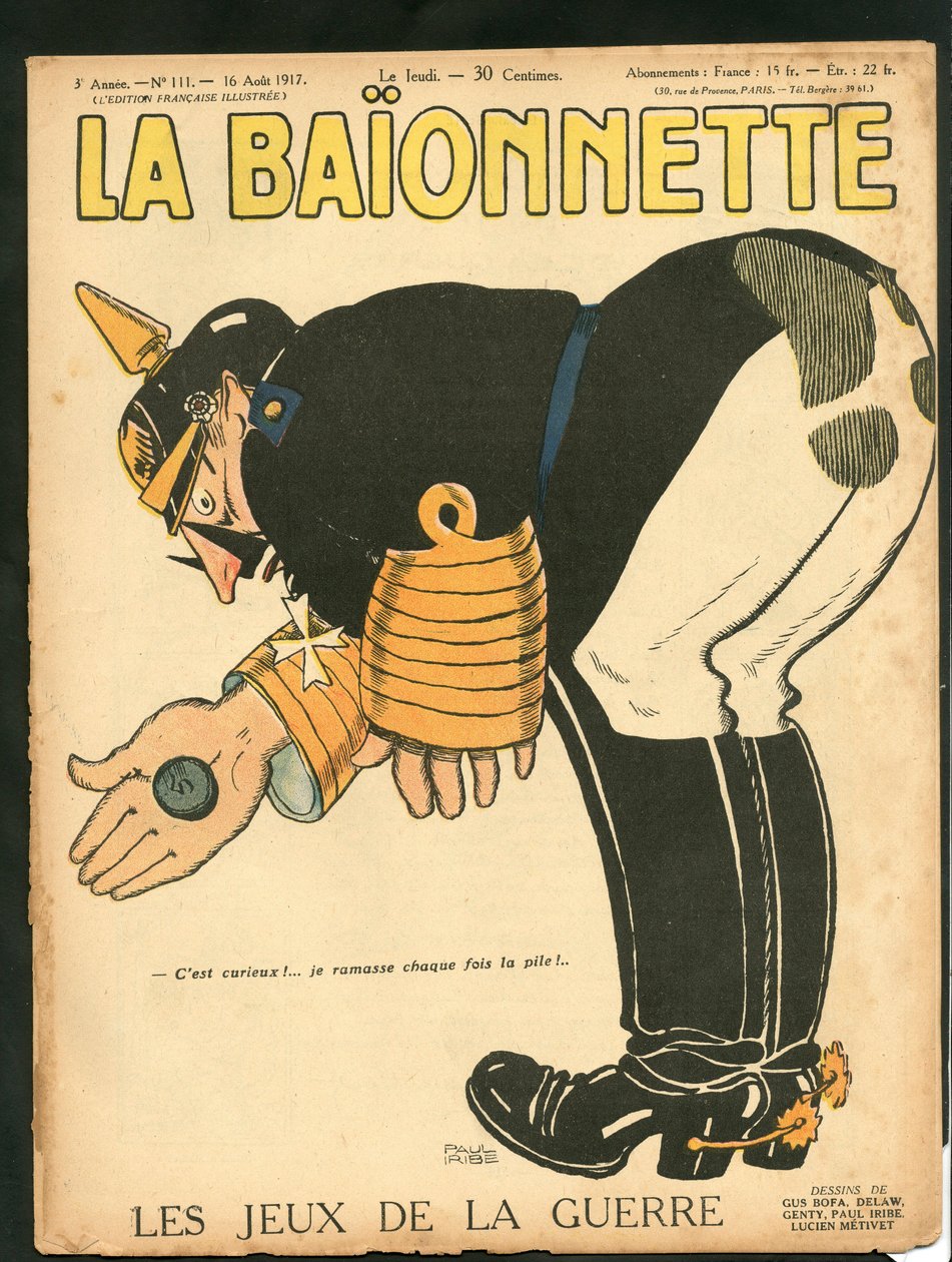 Omslag till ""La Baionnette"", Satirical in Colors av Paul Iribe