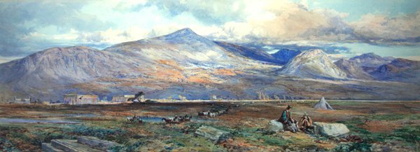 Paestum (akvarell & kroppsfärg på papper) av Paul Jacob Naftel