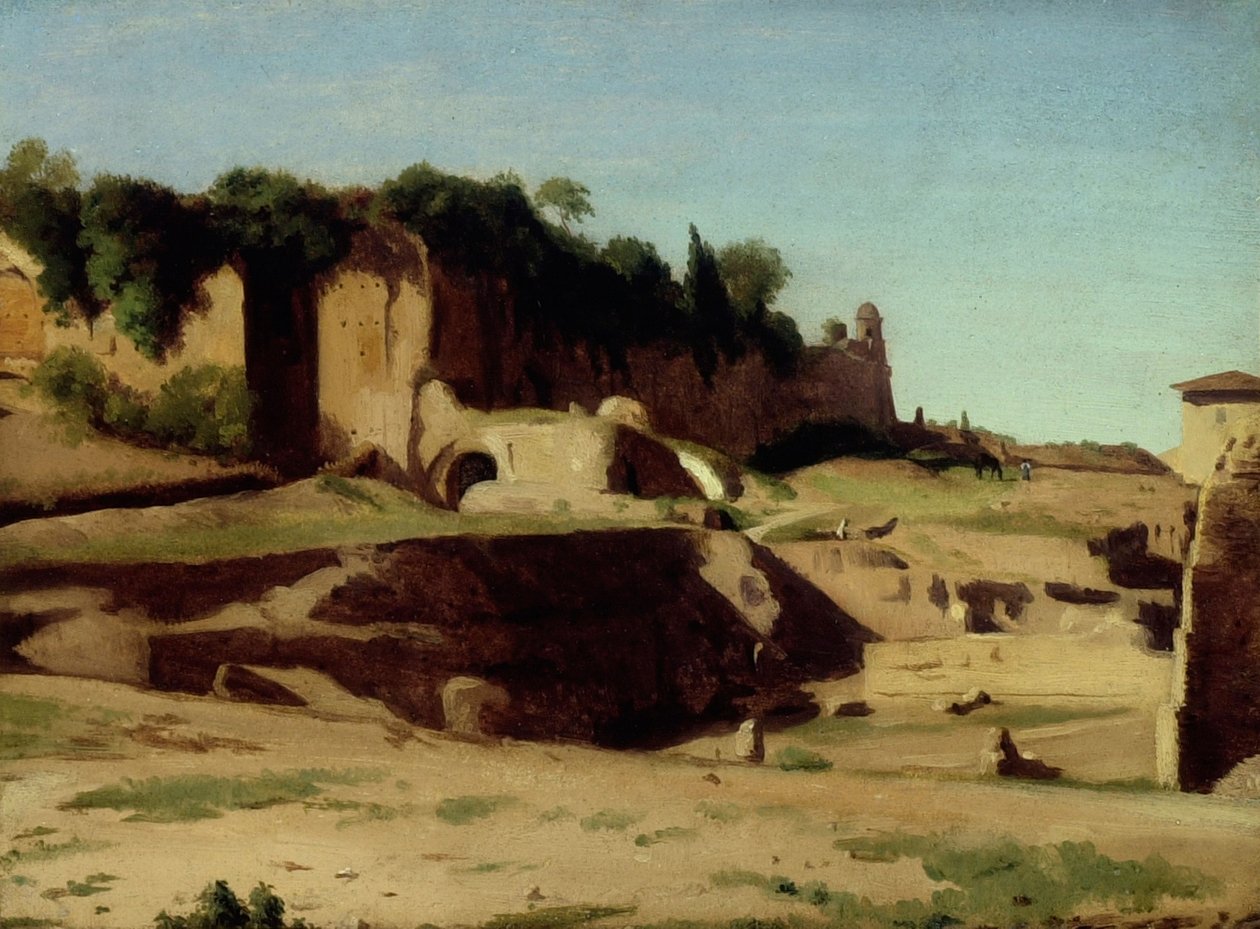 Det kejserliga palatset på Palatin, Rom av Paul Jean Flandrin