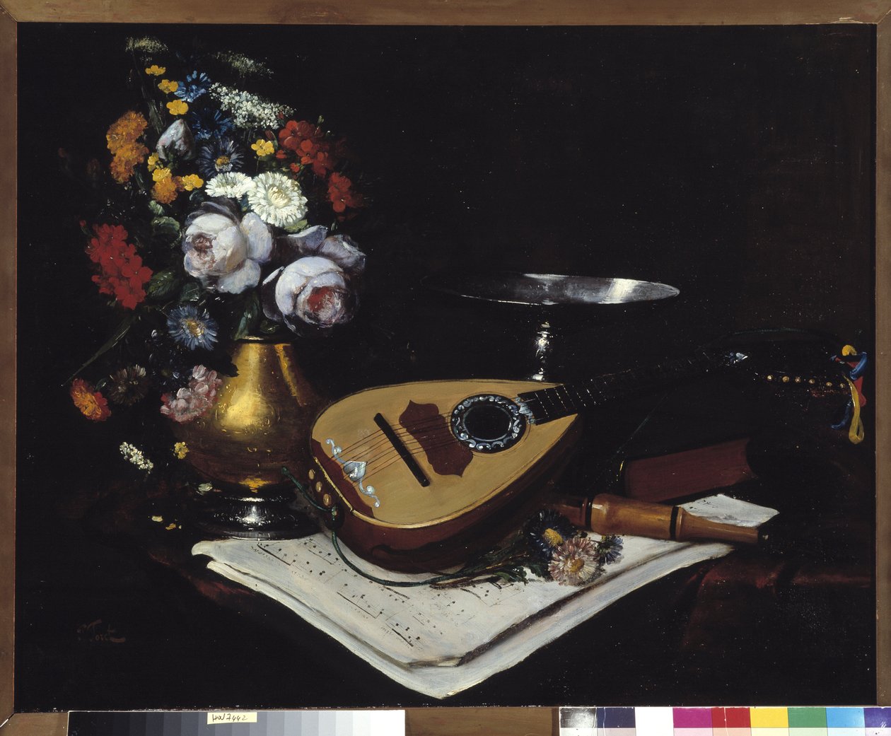 Stilleben med mandolin Målning av Paul Joret (1800-talet) 1800-talet Obligatoriskt omnämnande: Samlingsstiftelsen angående de Provence, Marseille av Paul Joret