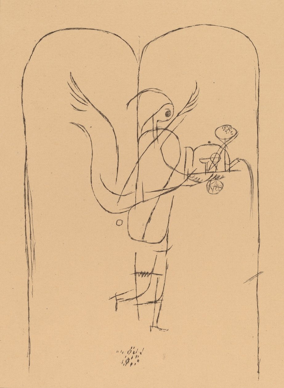 Ett geni serverar en liten frukost Ett geni serverar en liten frukost, 1920. av Paul Klee
