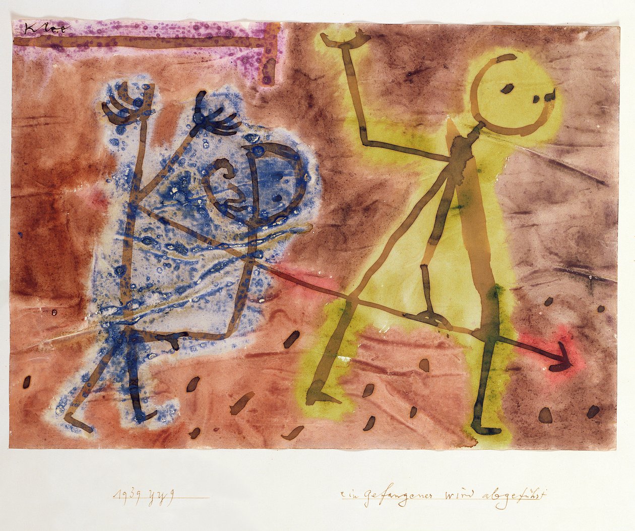 En fånge leds bort av Paul Klee