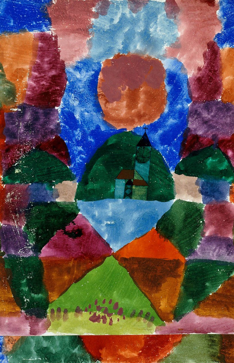 En komprimerad vy över Tegernsee av Paul Klee